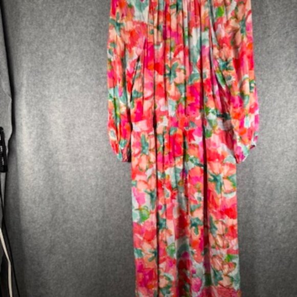 Soft Surroundings Evalina Maxi Dress 2X‎ Plus Floral Chiffon Tropical Feminine - Picture 9 of 9